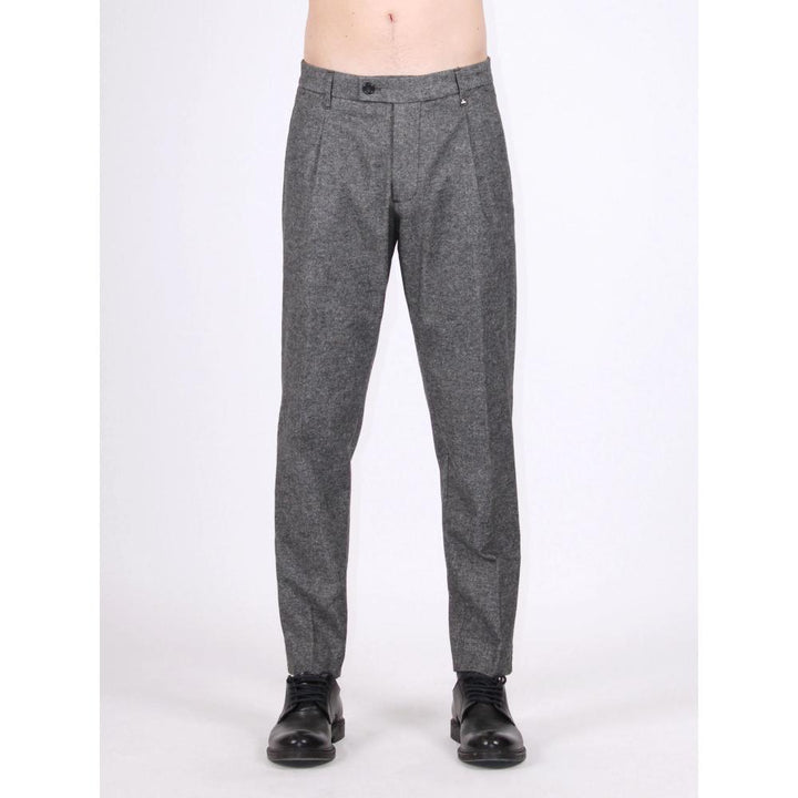 Berna Pantalone Classico Con Pinces Antracite Uomo
