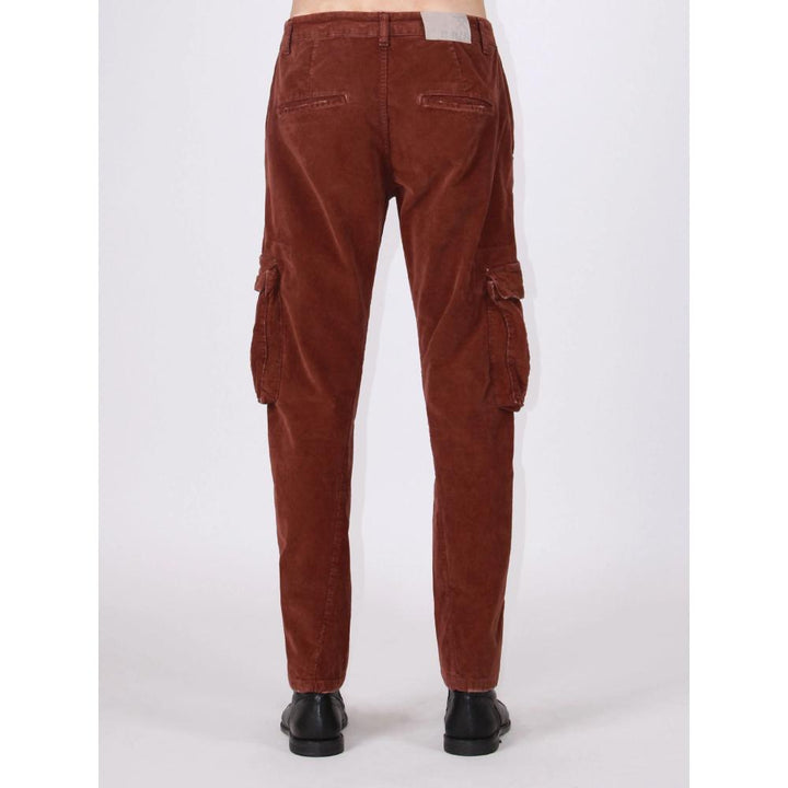 Berna Pantalone Cargo In Velluto Caffè Uomo