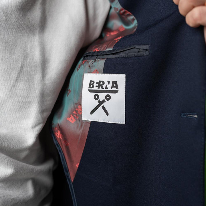 Berna Giacca Blazer Blu Uomo