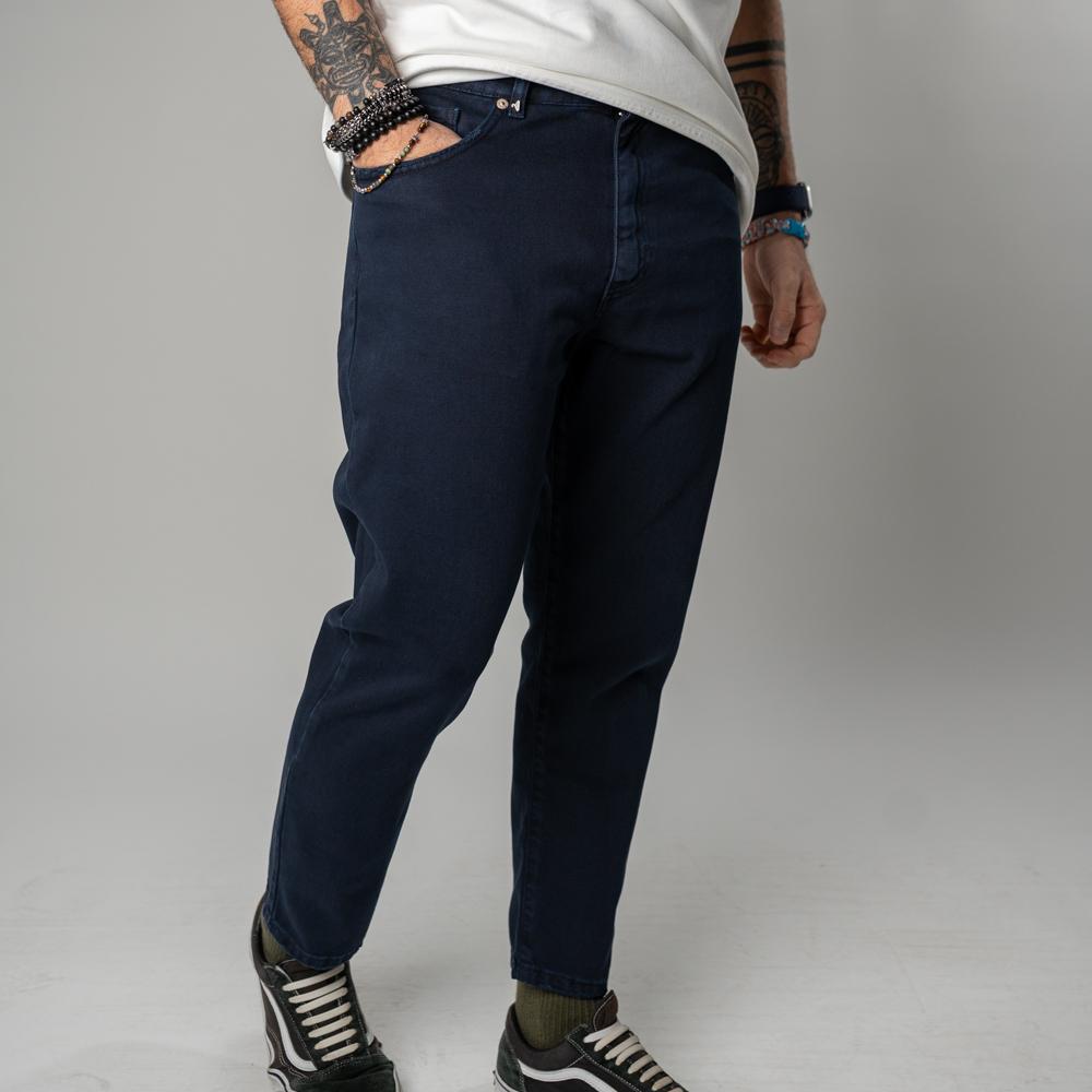 Berna Denim Colorato Orlo Used Cropped Fit Blu Uomo