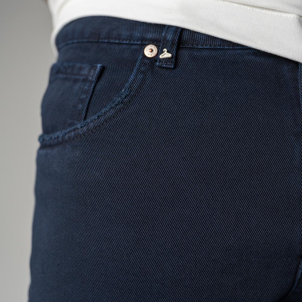 Berna Denim Colorato Orlo Used Cropped Fit Blu Uomo