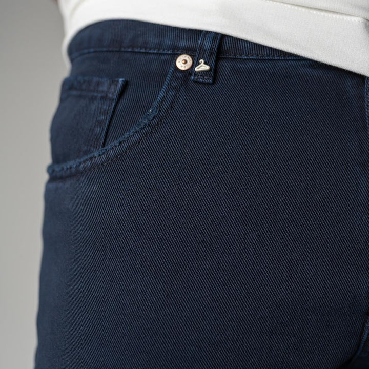 Berna Denim Colorato Orlo Used Cropped Fit Blu Uomo