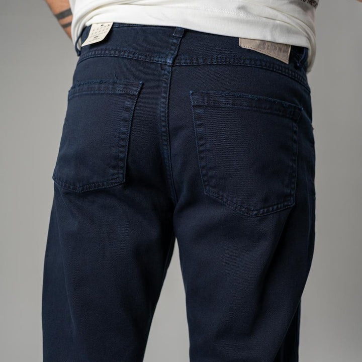 Berna Denim Colorato Orlo Used Cropped Fit Blu Uomo
