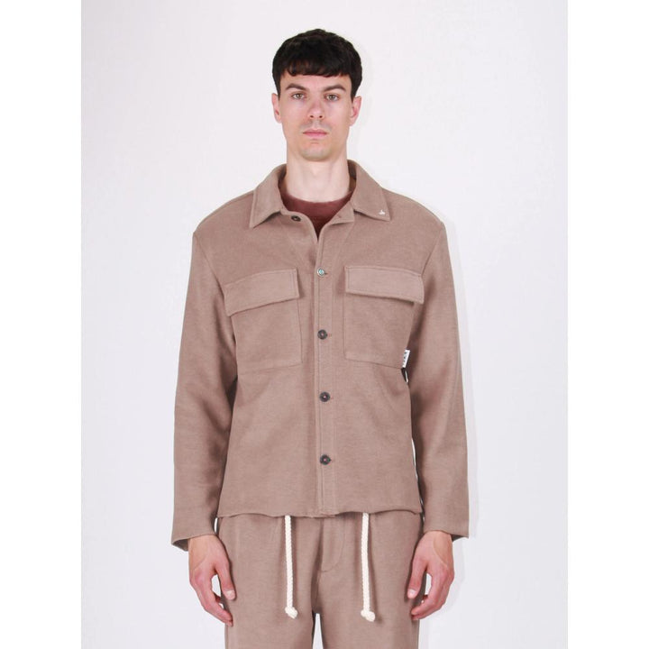 Berna Overshirt Con Maxi Tasche Terra Uomo