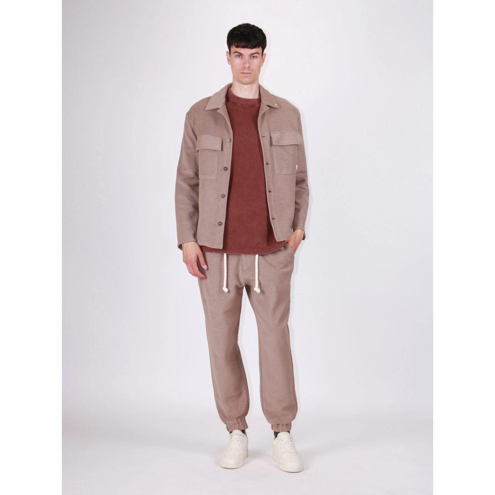 Berna Overshirt Con Maxi Tasche Terra Uomo