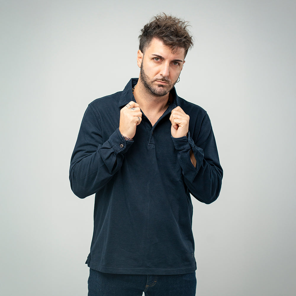 Bl'ker Polo Navy Uomo