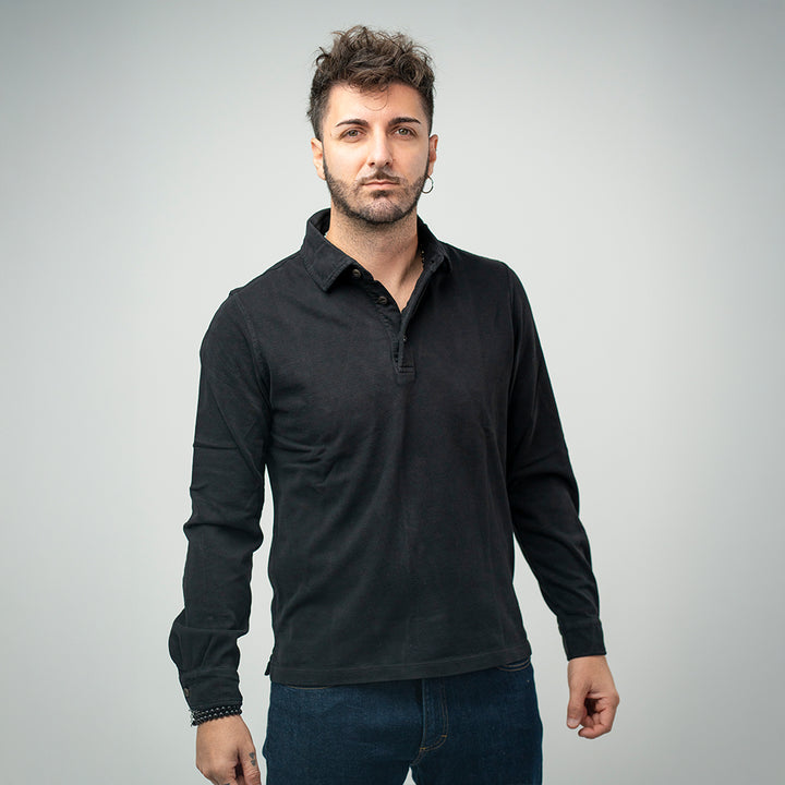 Bl'ker Polo Black Uomo