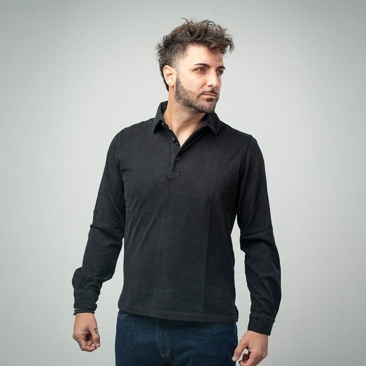 Bl'ker Polo Black Uomo