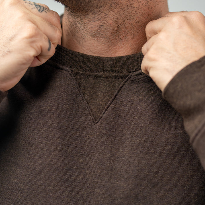 Bl'ker Felpa Girocollo Brown Uomo