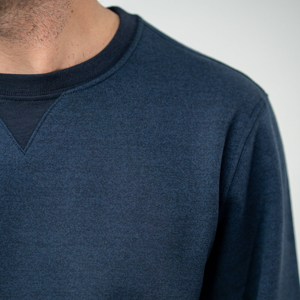 Bl'ker Felpa Girocollo Navy Uomo