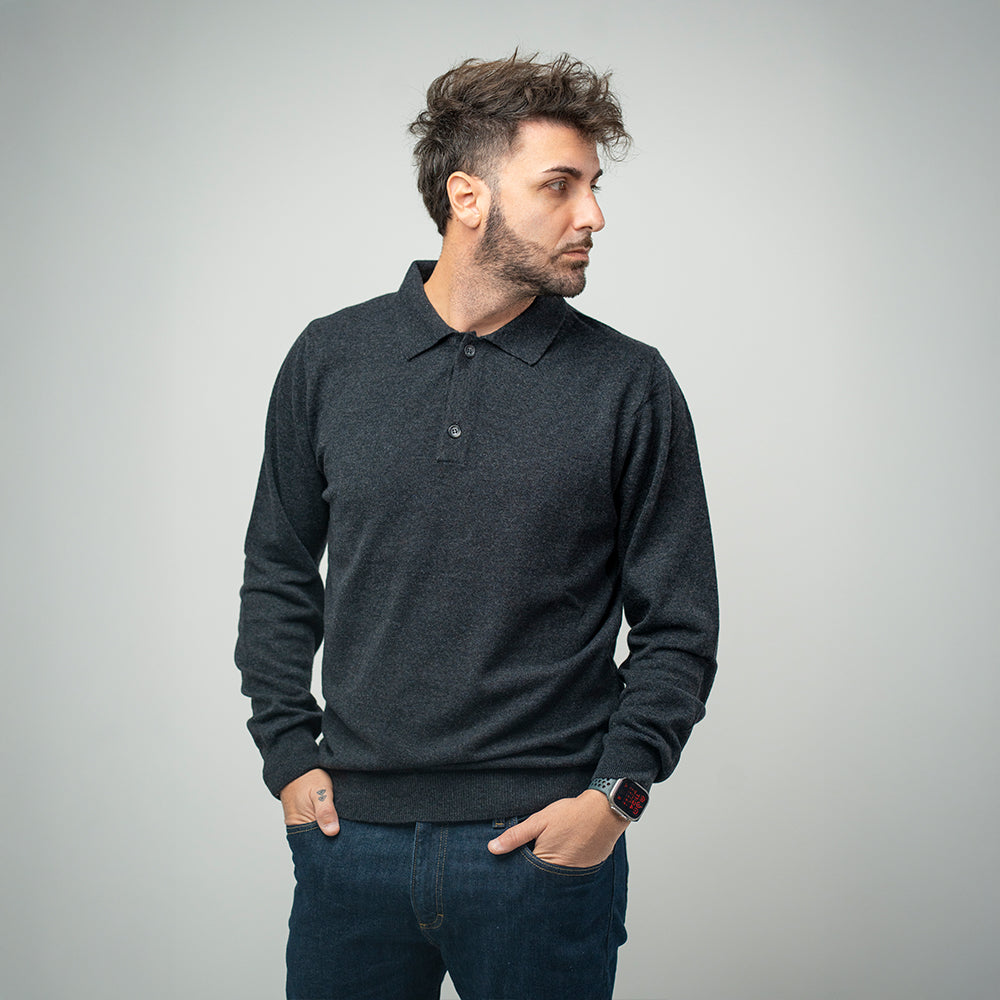 Bl'ker Polo Grey Uomo