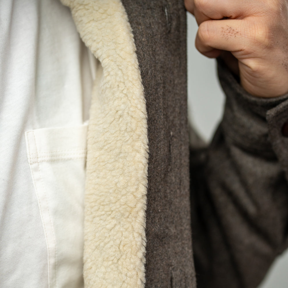 Bl'ker Denali Wool Overshirt Brown Uomo