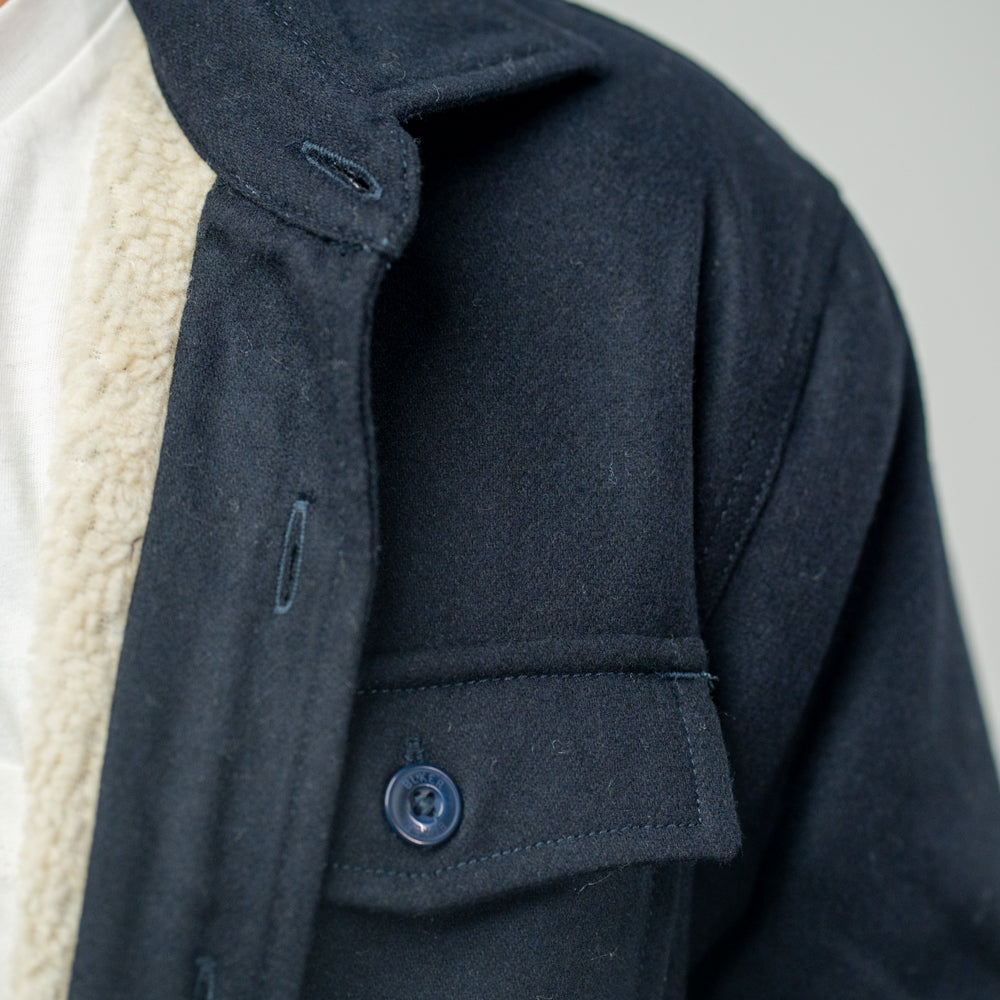 Bl'ker Denali Wool Overshirt Navy Uomo