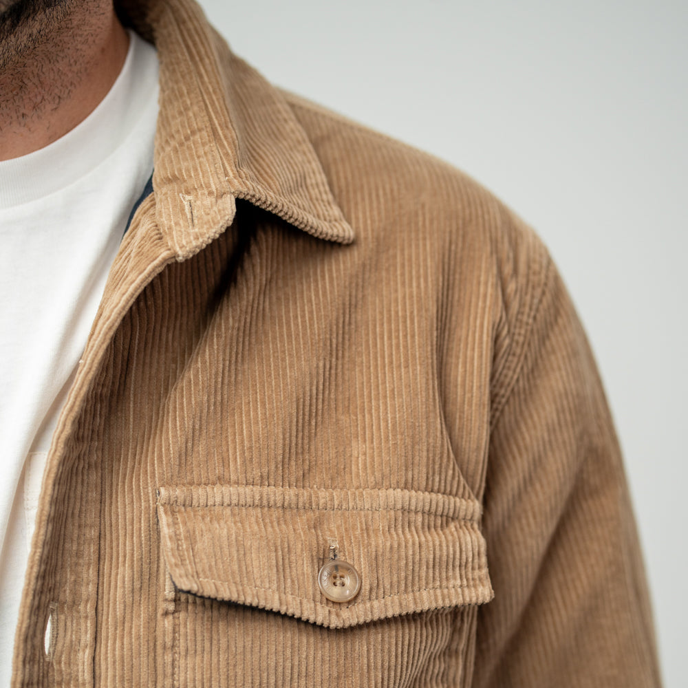 Bl'ker Hunter Velvet Overshirt Khaki Uomo