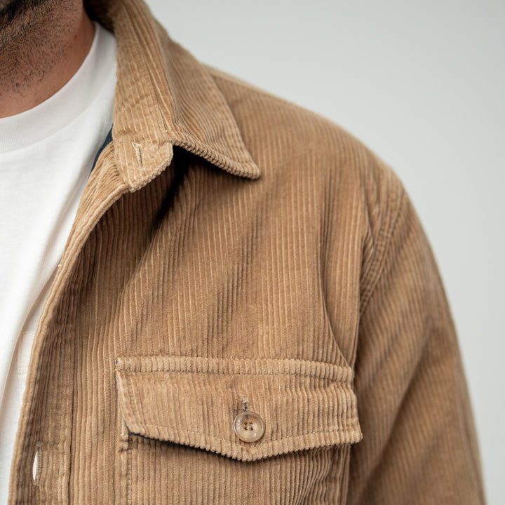 Bl'ker Hunter Velvet Overshirt Khaki Uomo