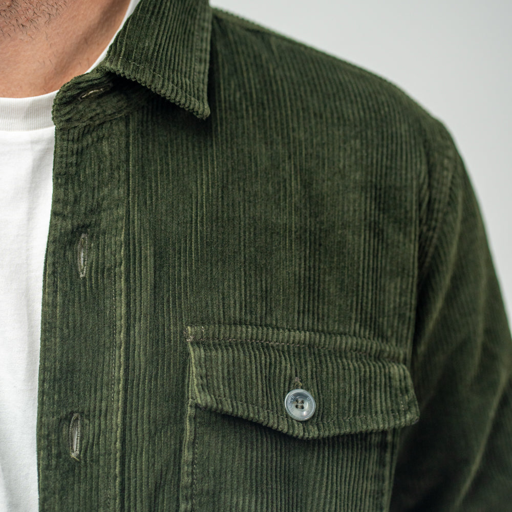 Bl'ker Hunter Velvet Overshirt Green Uomo