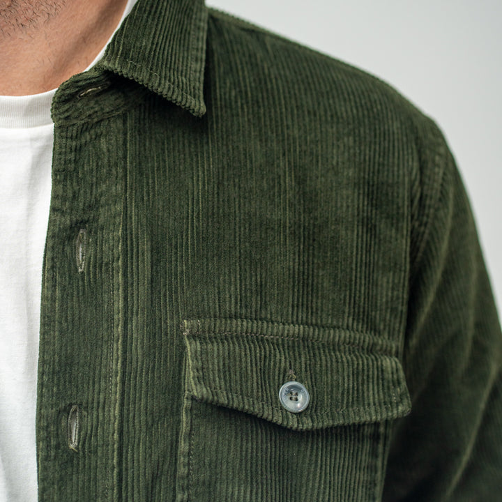 Bl'ker Hunter Velvet Overshirt Green Uomo