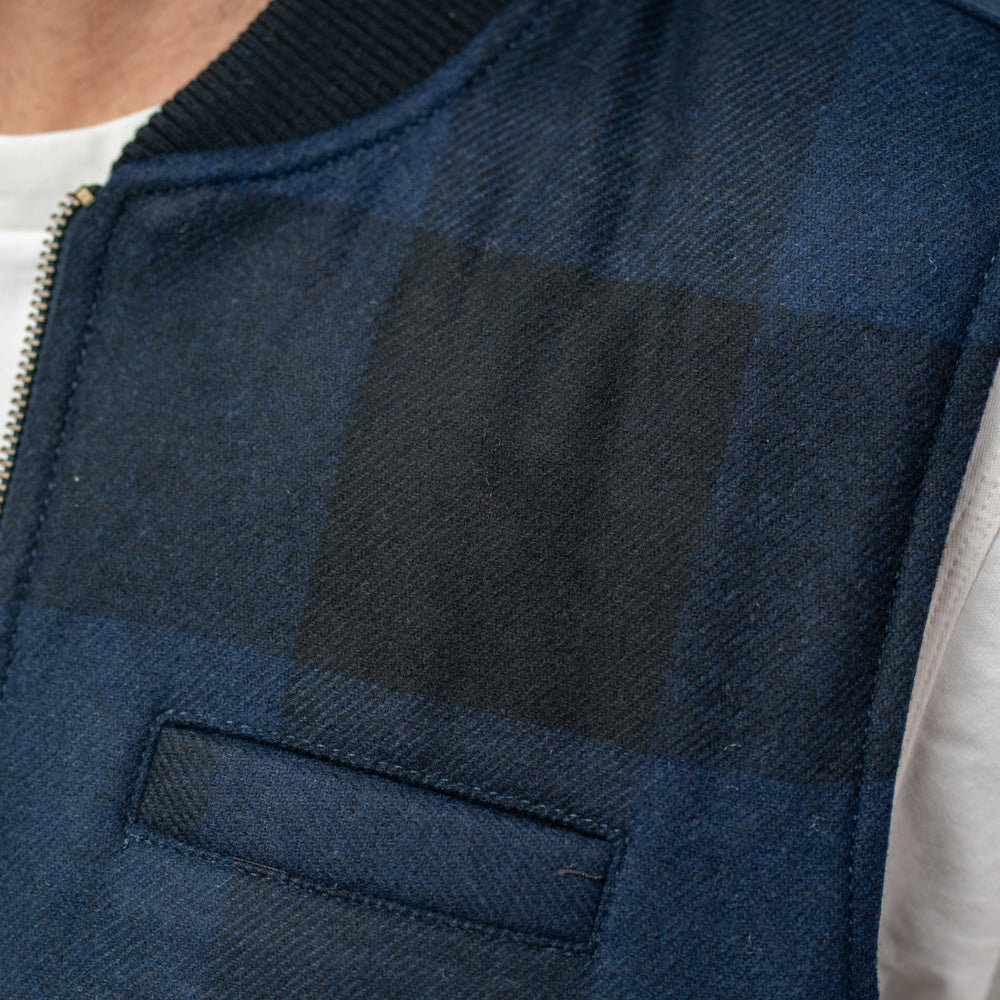 Bl'ker Ceck Reversibile Navy Uomo