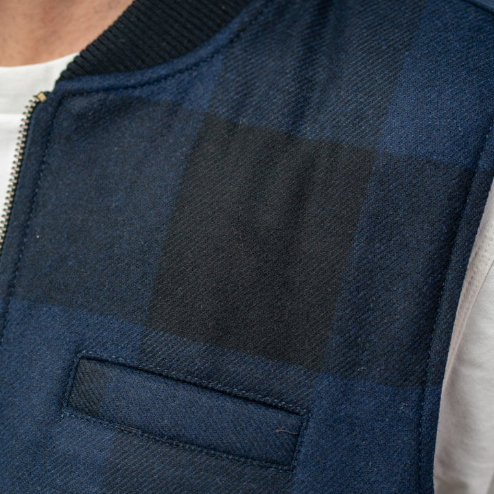 Bl'ker Ceck Reversibile Navy Uomo