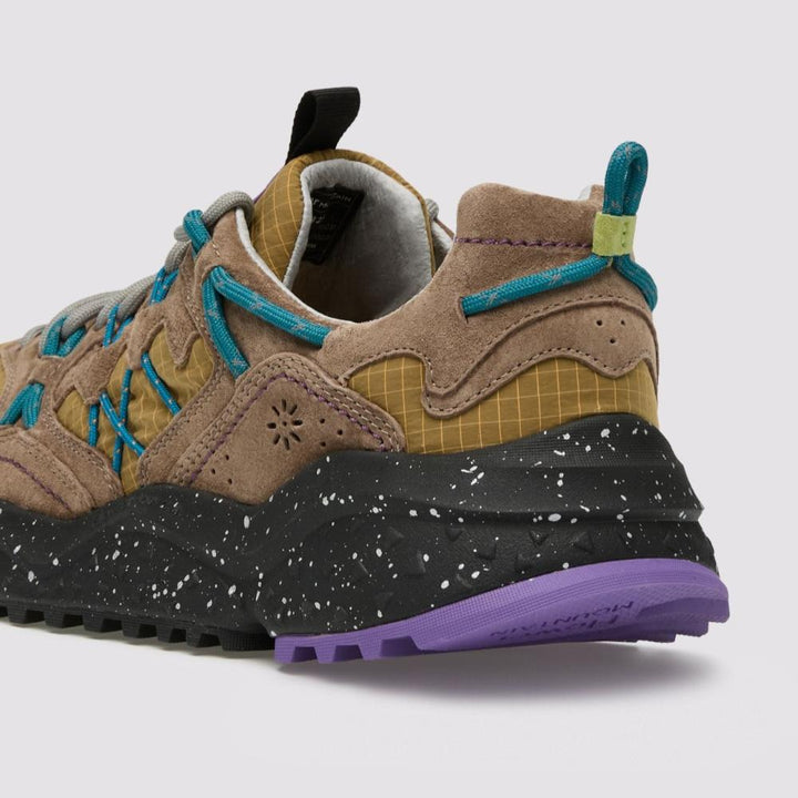 Flower Mountain Yamabushi Uni Sneakers in Suede e Tessuto Tecnico Marrone-Grigio