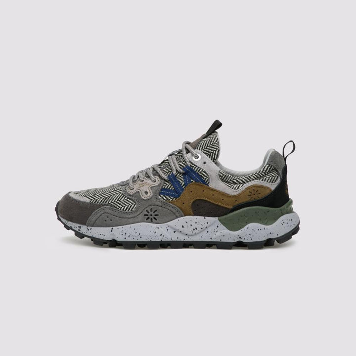 Flower Mountain Yamano 3 Uni Sneakers in Suede e Tessuto Antracite