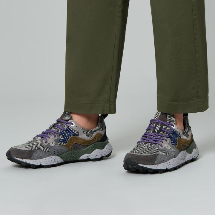 Flower Mountain Yamano 3 Uni Sneakers in Suede e Tessuto Antracite