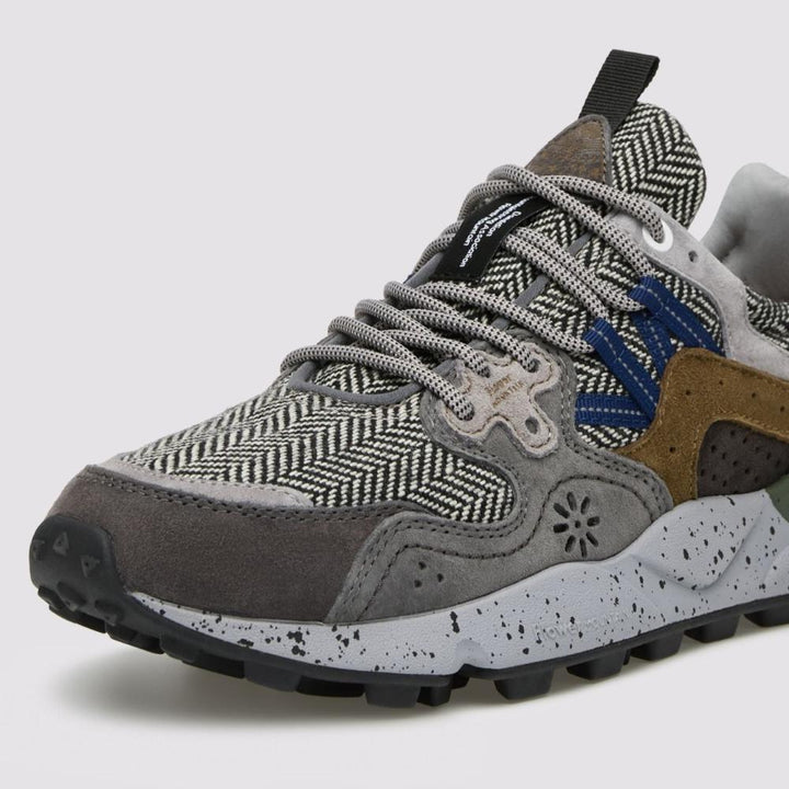 Flower Mountain Yamano 3 Uni Sneakers in Suede e Tessuto Antracite