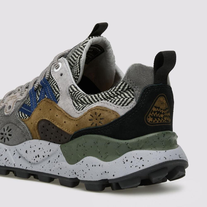 Flower Mountain Yamano 3 Uni Sneakers in Suede e Tessuto Antracite