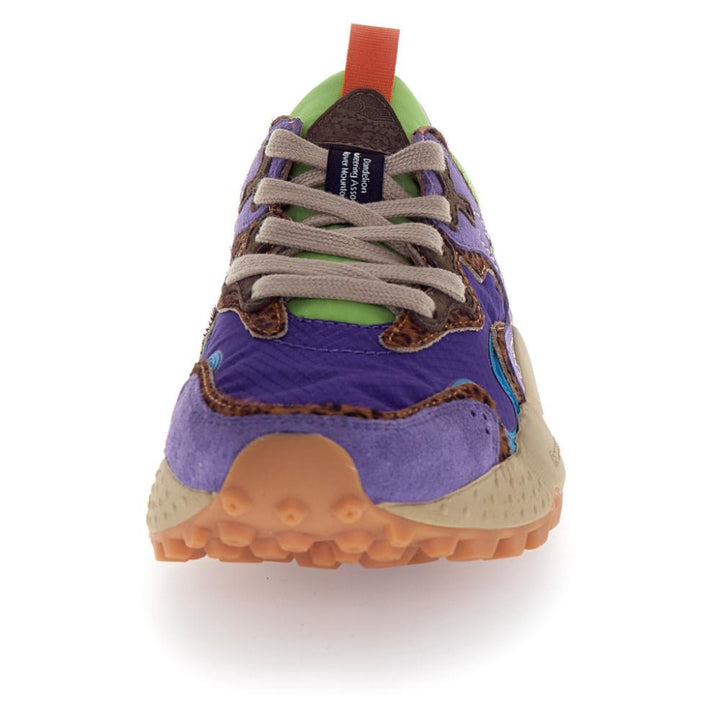 Flower Mountain Rulis Woman Suede Nylon Squared Violet Brown Dark Green