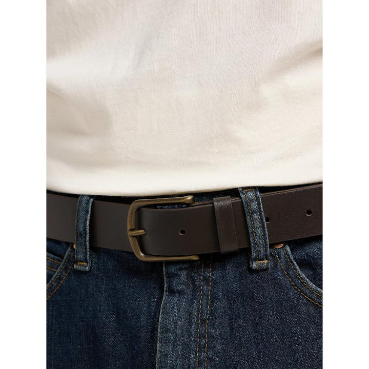 Lee Core Leather Belt Dark Brown Uomo