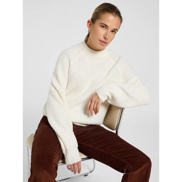 Lee Regular Knit Sweater Ecru Donna