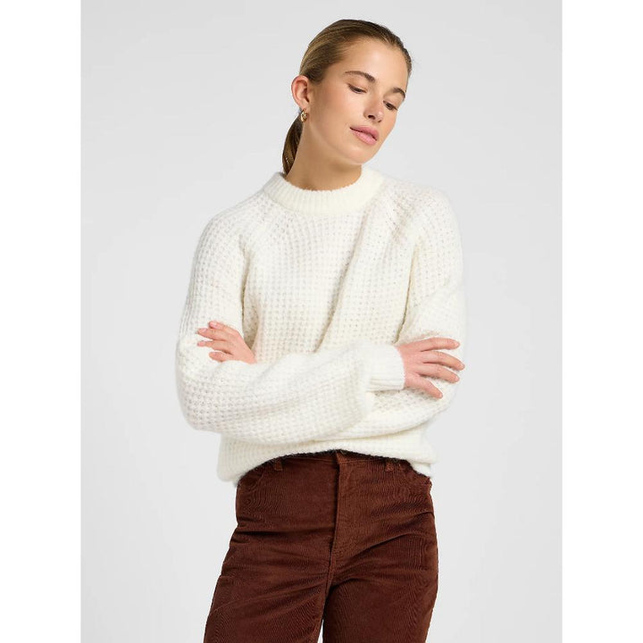 Lee Regular Knit Sweater Ecru Donna
