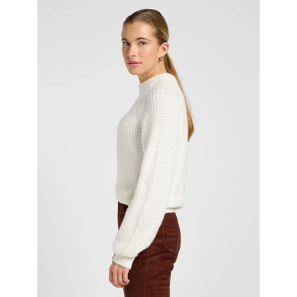 Lee Regular Knit Sweater Ecru Donna