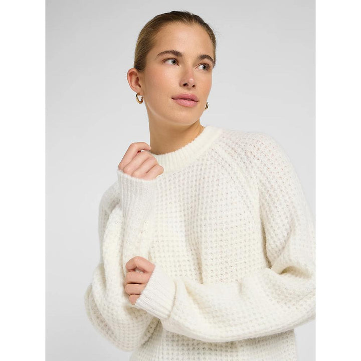 Lee Regular Knit Sweater Ecru Donna