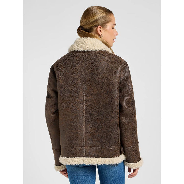 Lee Loose Aviator Jacket Marrone Donna