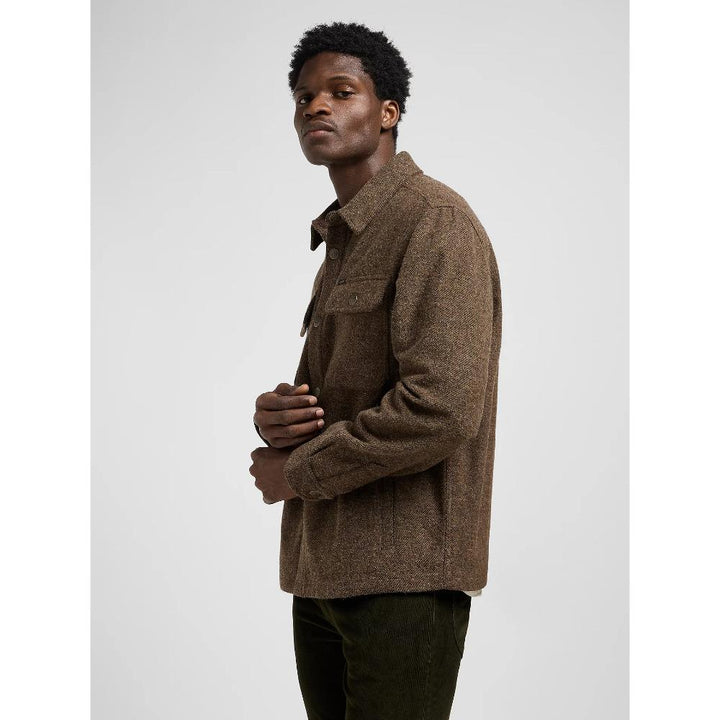 Lee Relaxed Overshirt Brown Jaspe Uomo