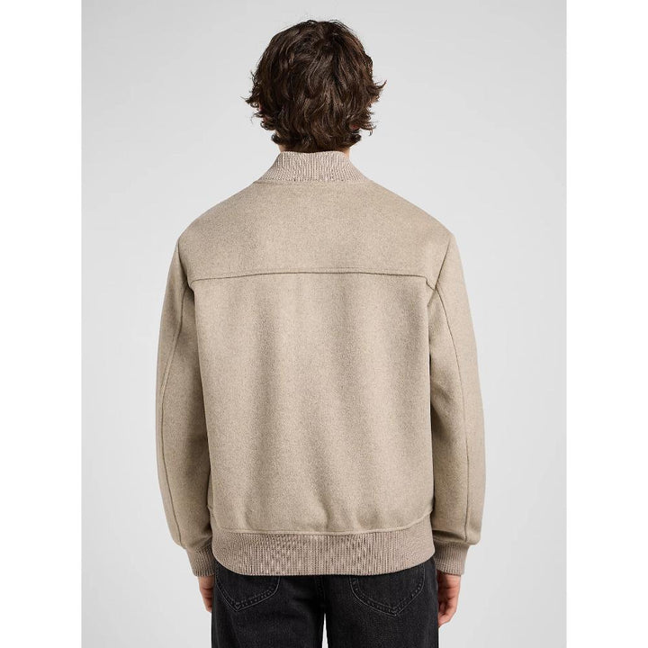 Lee Regular Wool Bomber Jacket Warm Gray Heather Uomo