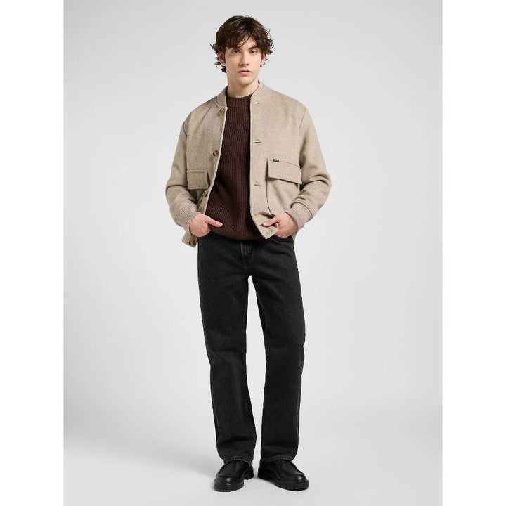 Lee Regular Wool Bomber Jacket Warm Gray Heather Uomo