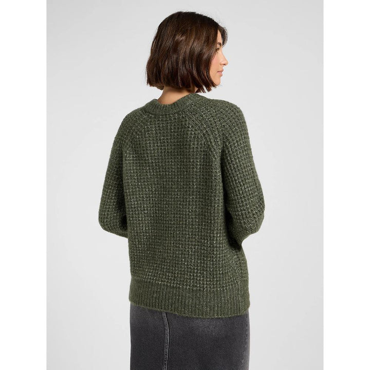 Lee Regular Knit Sweater Olive Gray Donna