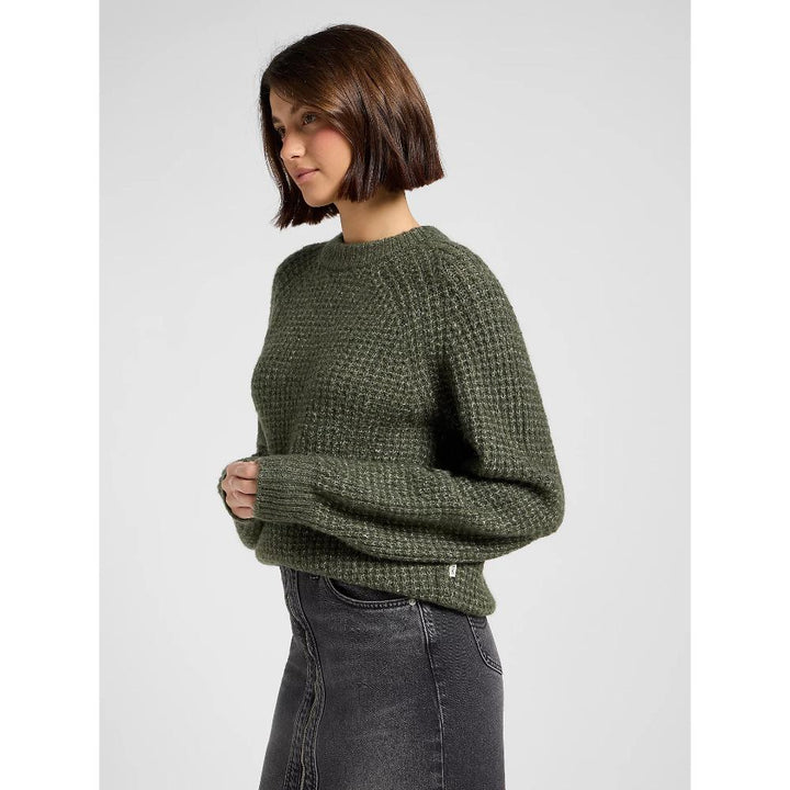 Lee Regular Knit Sweater Olive Gray Donna
