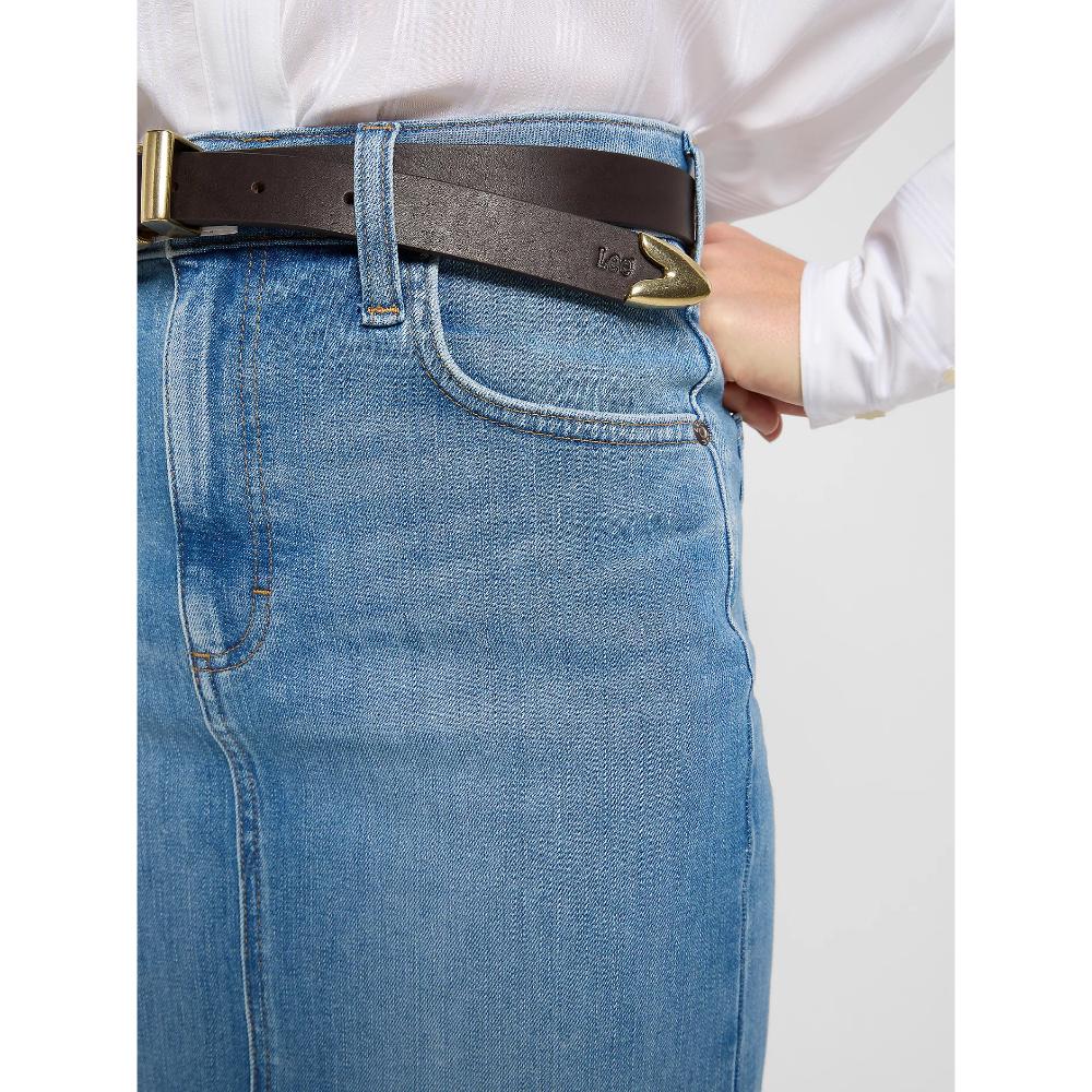 Lee Cinta Lady Leather Belt Dark Brown Donna