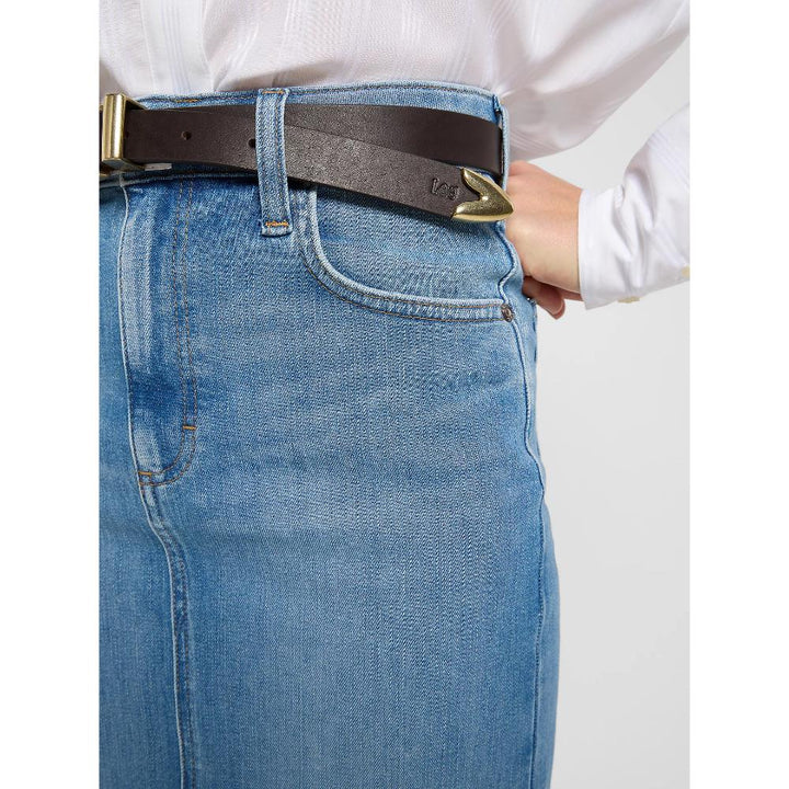 Lee Cinta Lady Leather Belt Dark Brown Donna