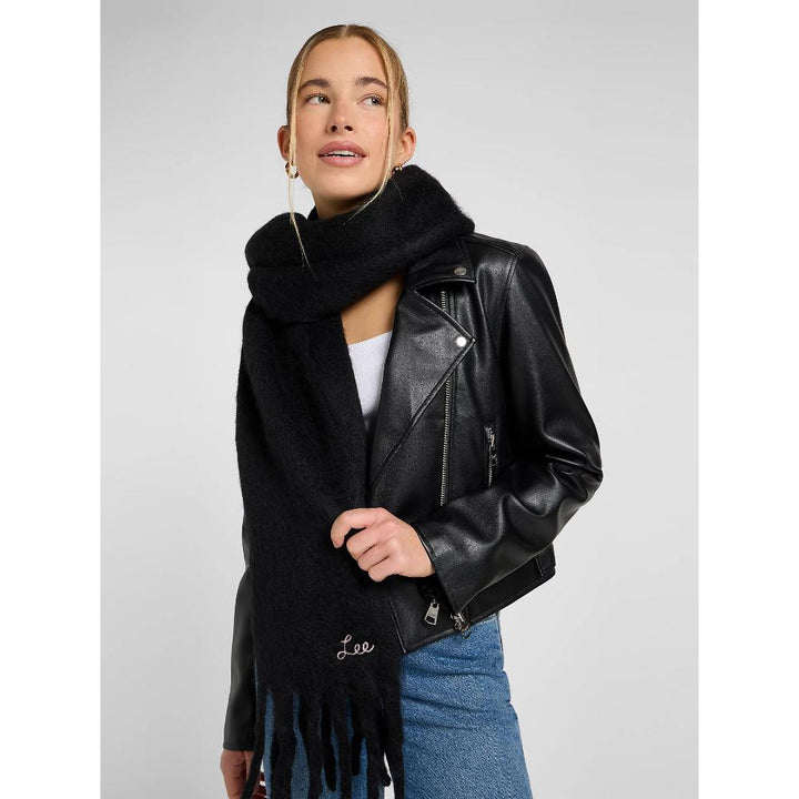 Lee Tassel Scarf Black Donna