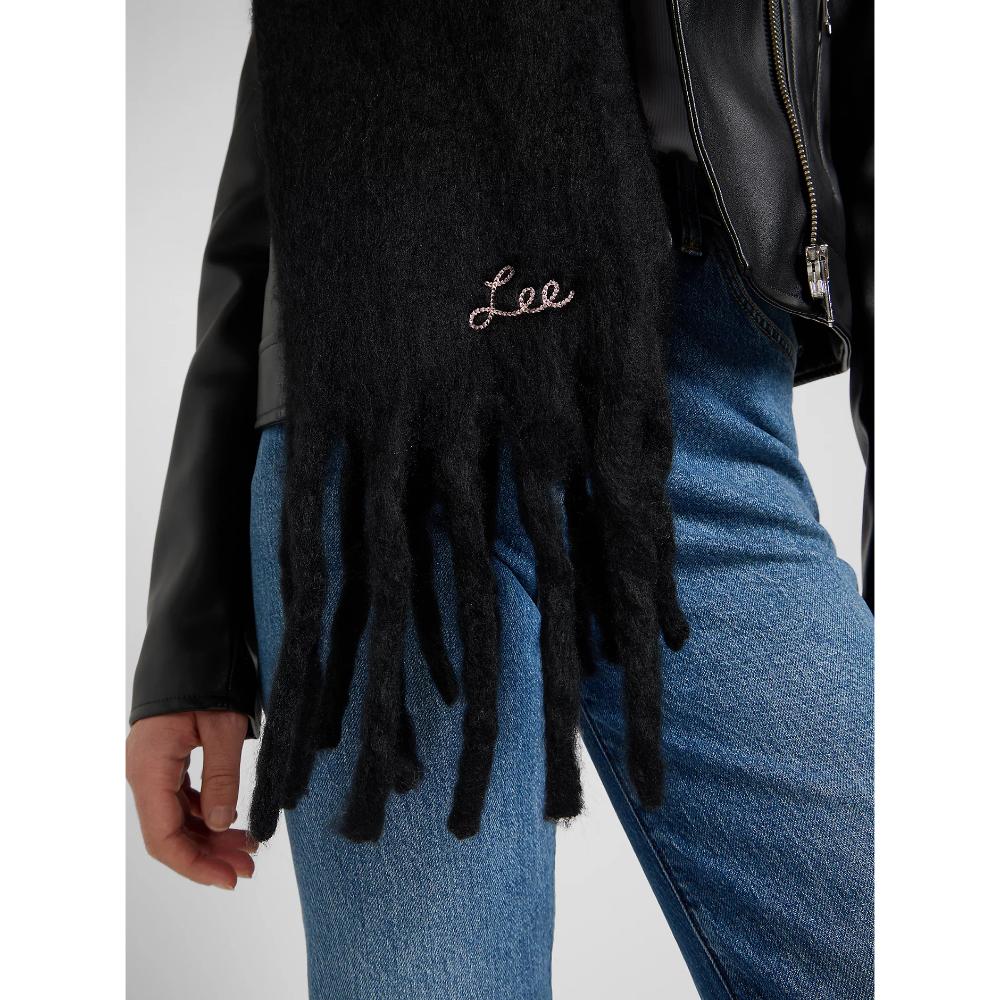 Lee Tassel Scarf Black Donna