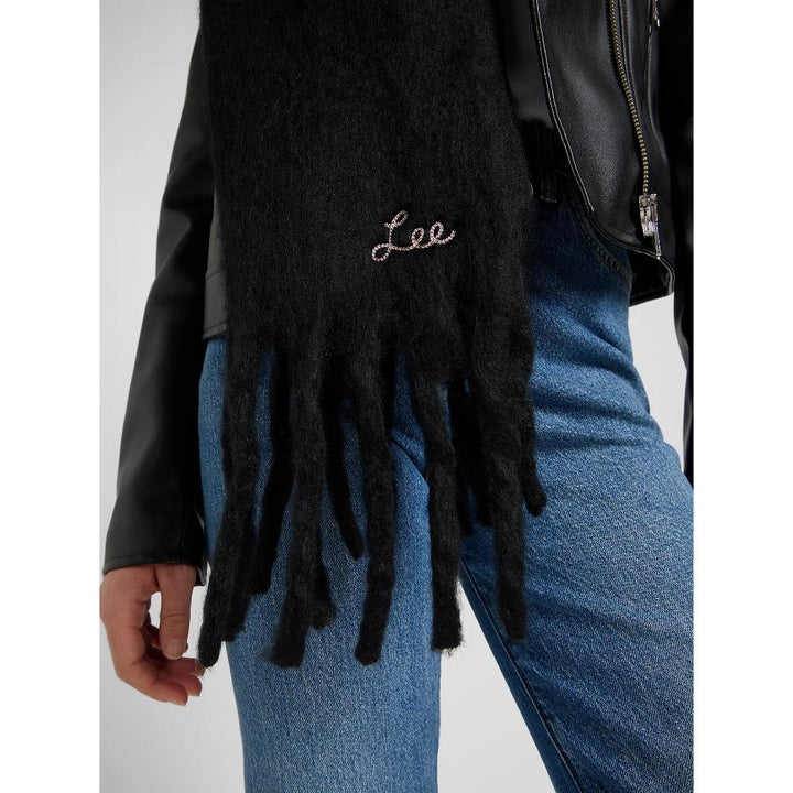 Lee Tassel Scarf Black Donna
