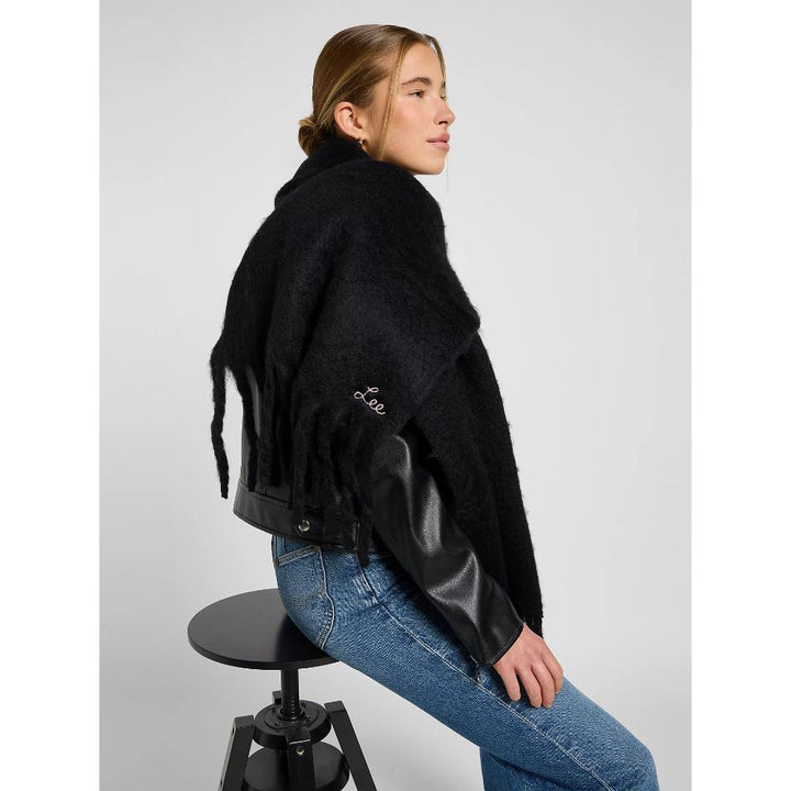 Lee Tassel Scarf Black Donna