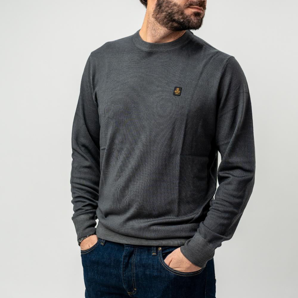 Refrigiwear Bennet Wash Pullover Maglione Grigio Melange