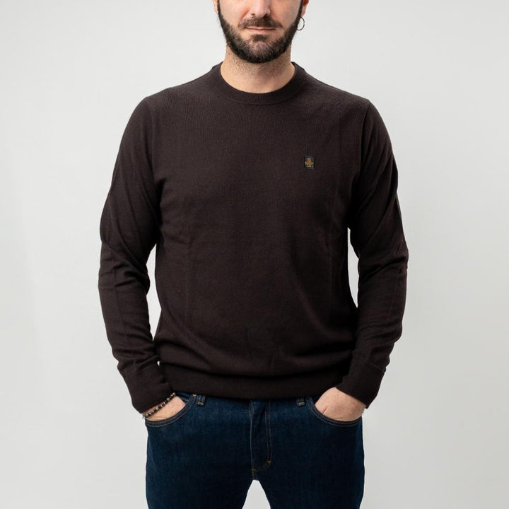 Refrigiwear Bennet Pullover Maglione Caffè Uomo