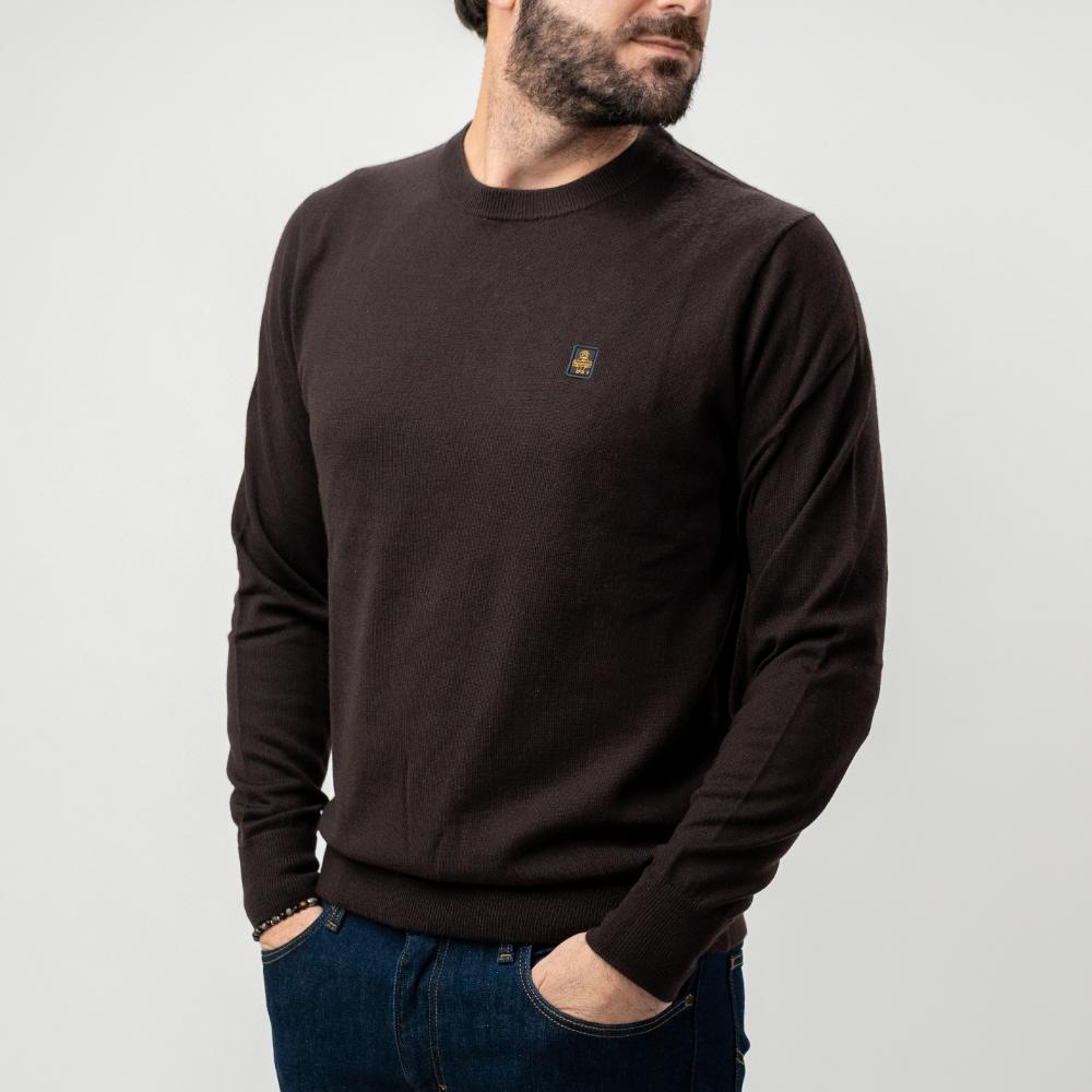 Refrigiwear Bennet Pullover Maglione Caffè Uomo