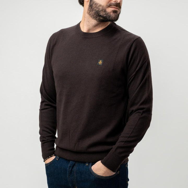 Refrigiwear Bennet Pullover Maglione Caffè Uomo